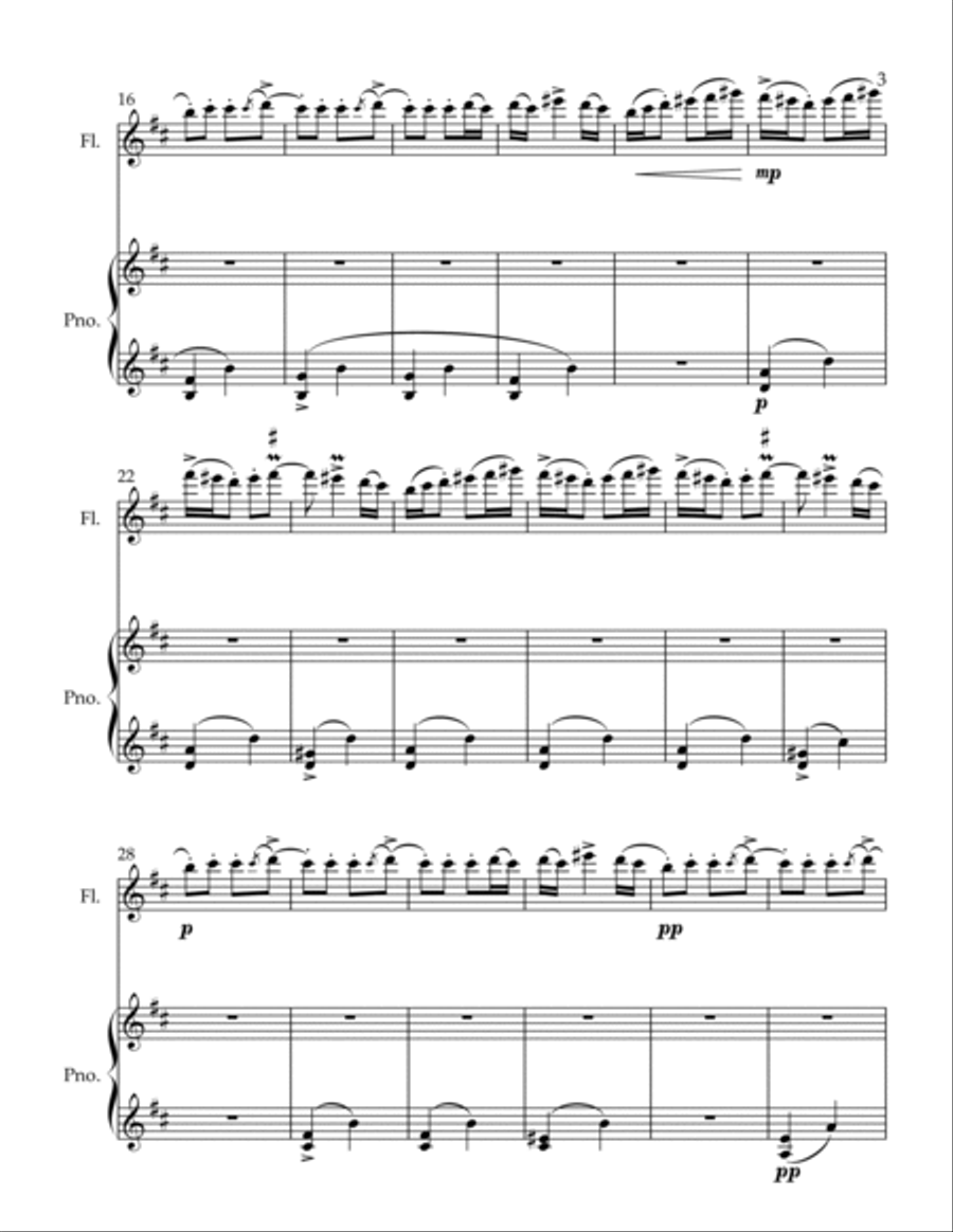 Romanian Folk Dances Standing Still Advanced Flute Solo scores gallery preview page 3
