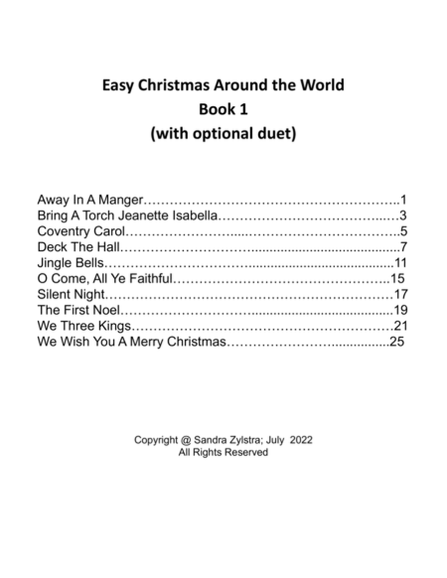 Easy Christmas Around The World -Book 1 (elementary piano with optional duet)