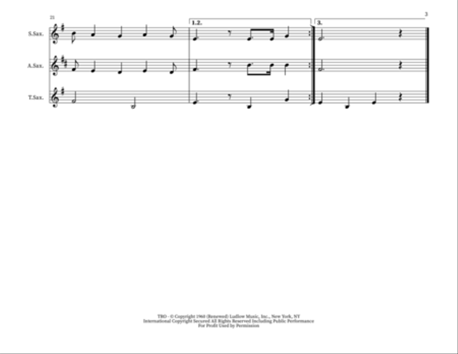 The Last Month Of The Year (what Month Was Jesus Born In?) Woodwind Trio scores gallery preview page 3