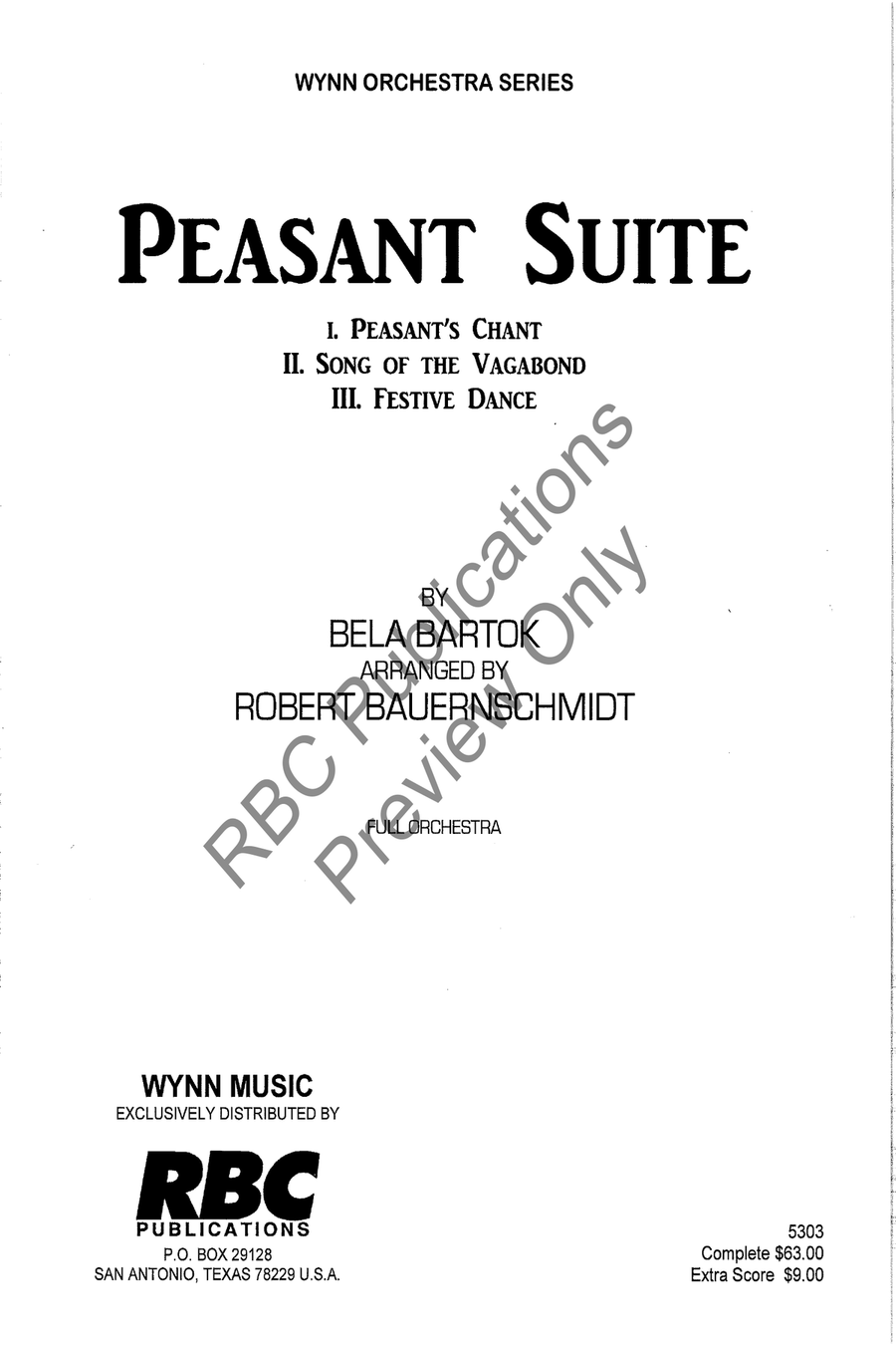 Peasant Suite Full Orchestra scores gallery preview page 2