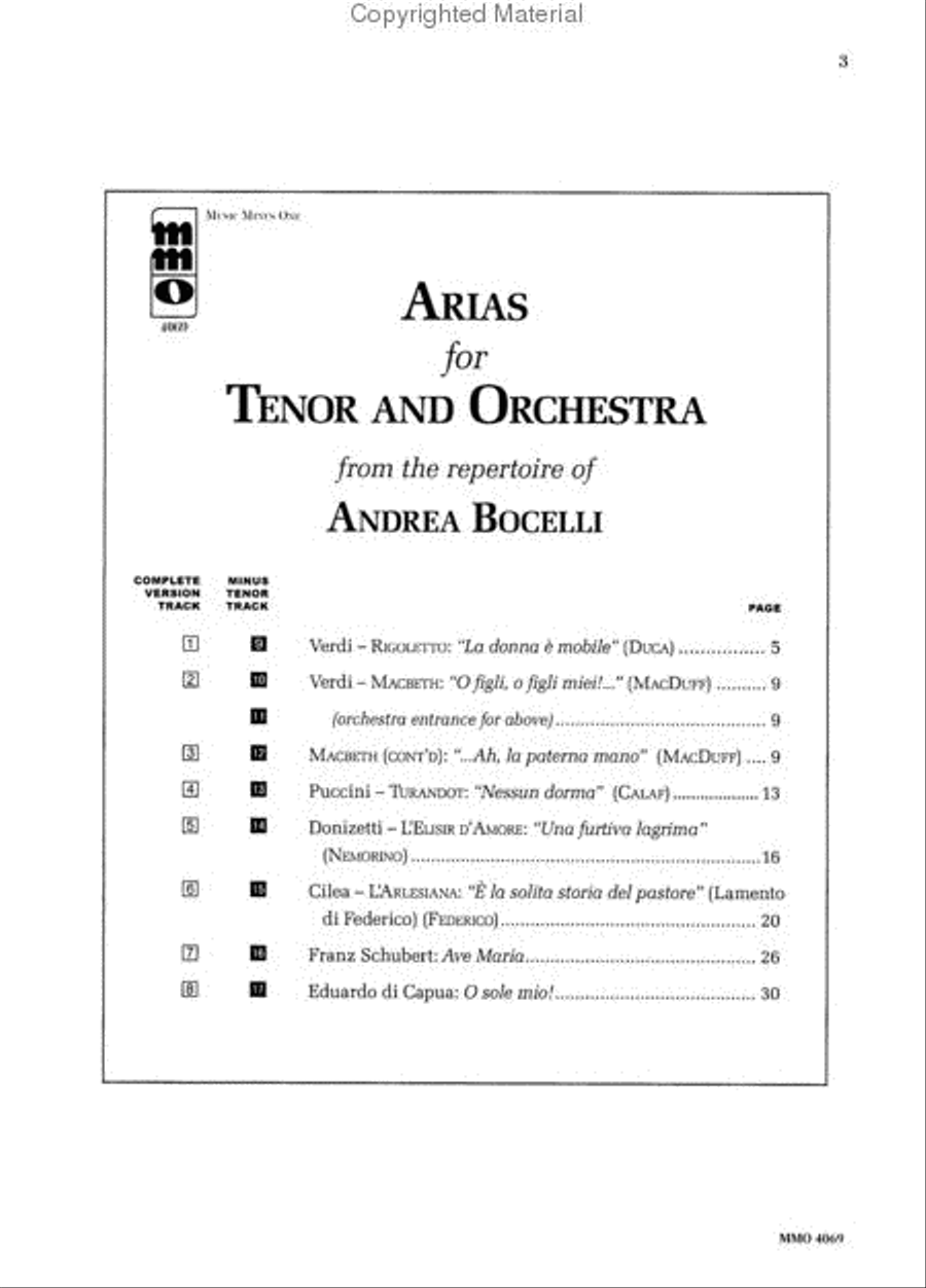 Italian Tenor Arias with Orchestra from the Repertoire of Andrea Bocelli Voice Solo scores gallery preview page 2