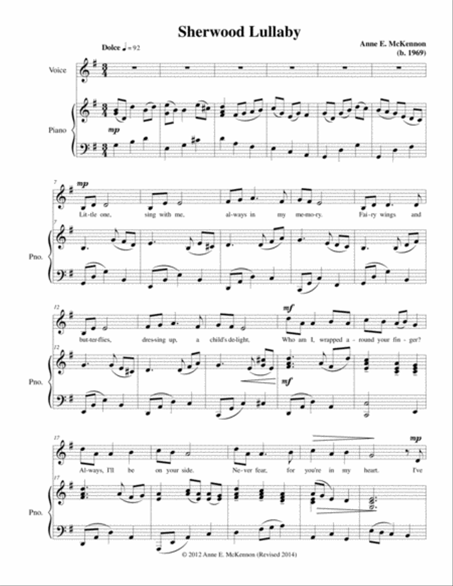 Sherwood Lullaby Voice scores gallery preview page 2