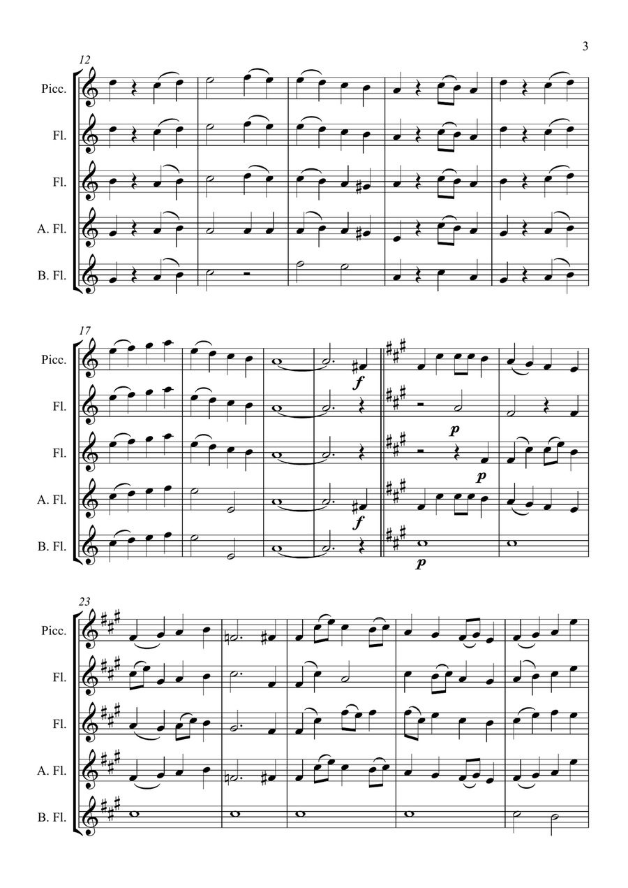 God Rest Ye Merry Gentlemen Woodwind Quintet scores gallery preview page 3