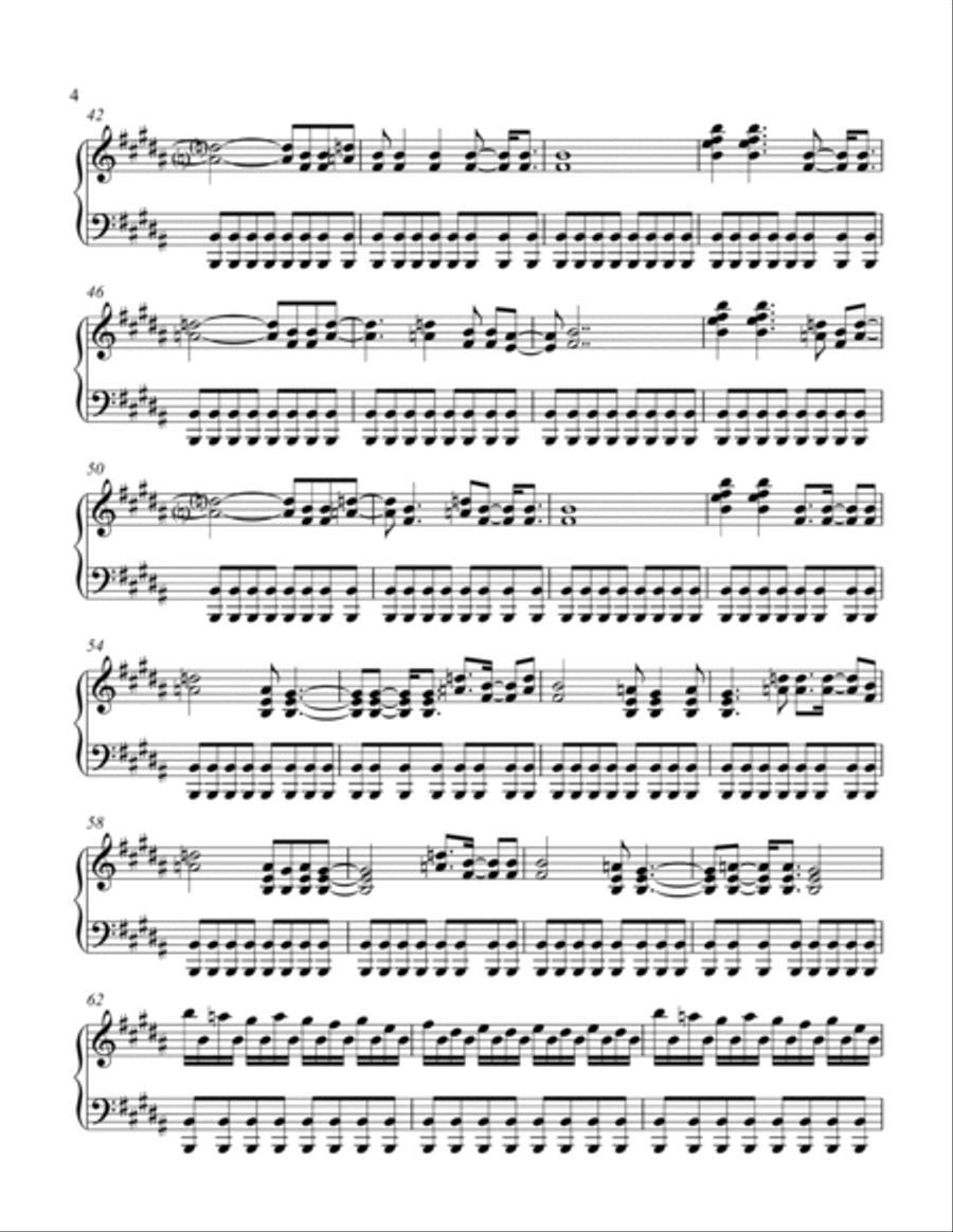 Thunderstruck Piano Solo scores gallery preview page 4