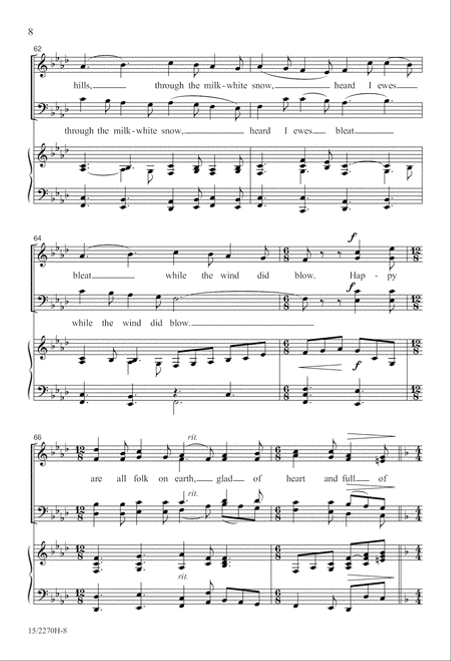 Here We Come A-Caroling! Here We Come A-Caroling! 4-Part scores gallery preview page 8