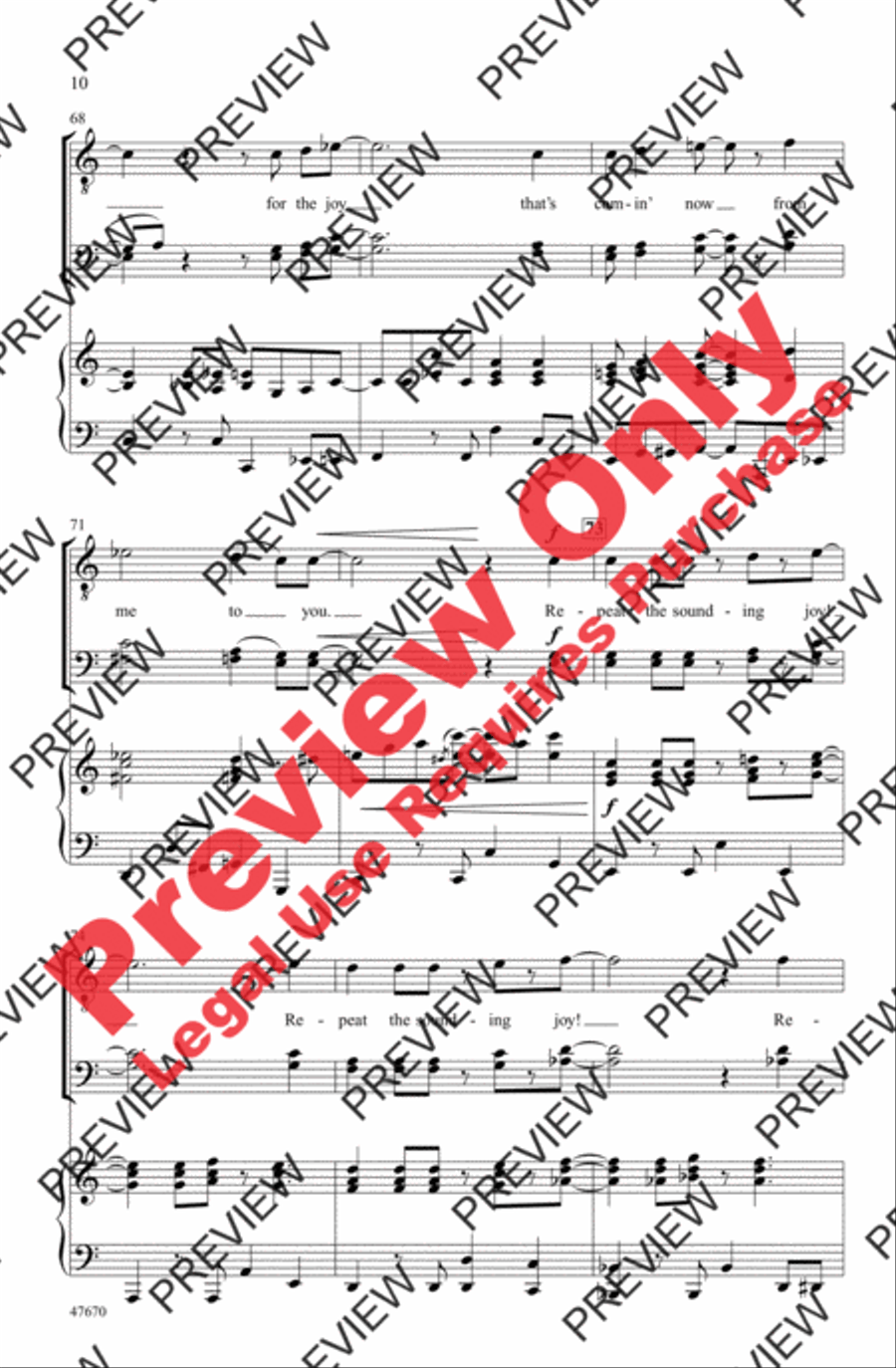 Joy to the World! Joy to the World! Men's Choir scores gallery preview page 10