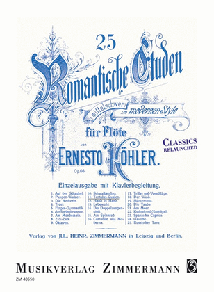 Book cover for 25 romantische Etüden Op. 66/11