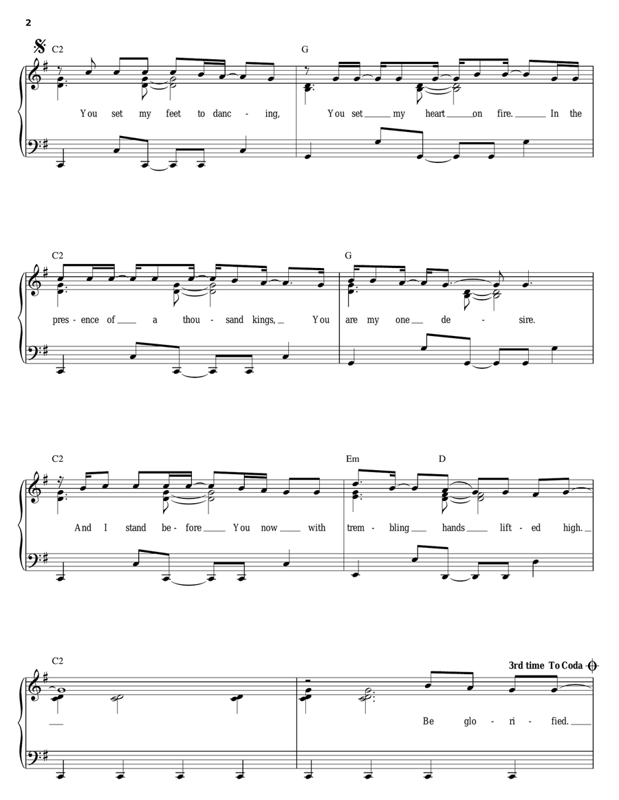 Be Glorified Be Glorified Piano, Vocal, Guitar scores gallery preview page 2