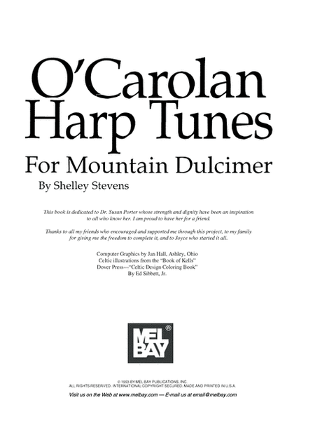 O'Carolan Harp Tunes for Mountain Dulcimer