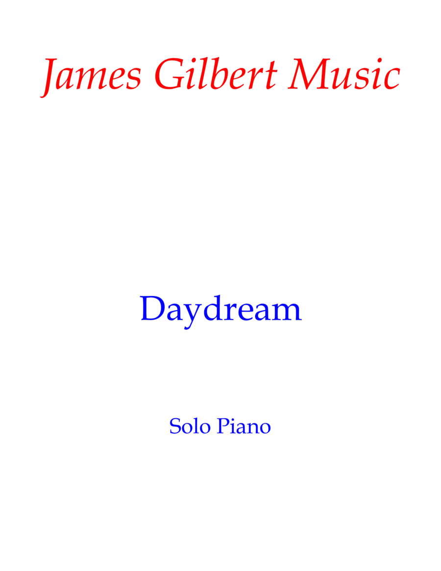 Daydream Daydream Piano Solo scores gallery preview page 1