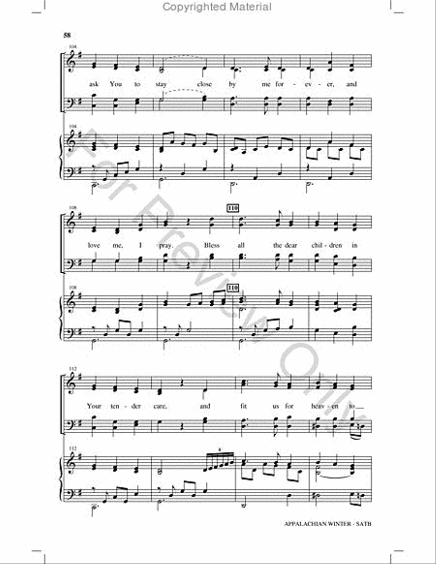 Appalachian Winter Choir scores gallery preview page 57