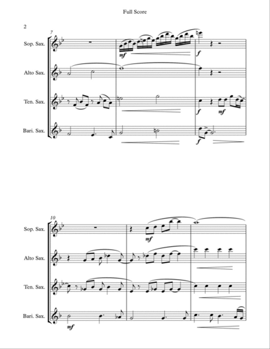 What I Did For Love What I Did For Love Saxophone Quartet scores gallery preview page 2