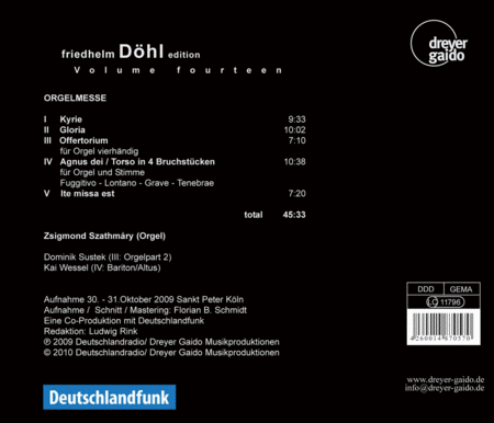 Volume 14: Dohl Edition: Orgelmesse