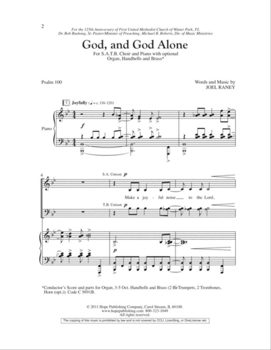 God, and God Alone 4-Part scores gallery preview page 2