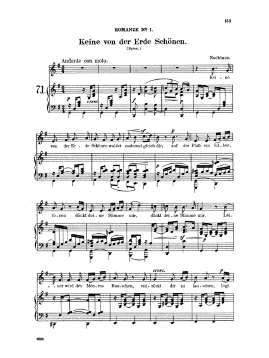 Mendelssohn: 79 Songs, Low Voice (German) Low Voice scores gallery preview page 1