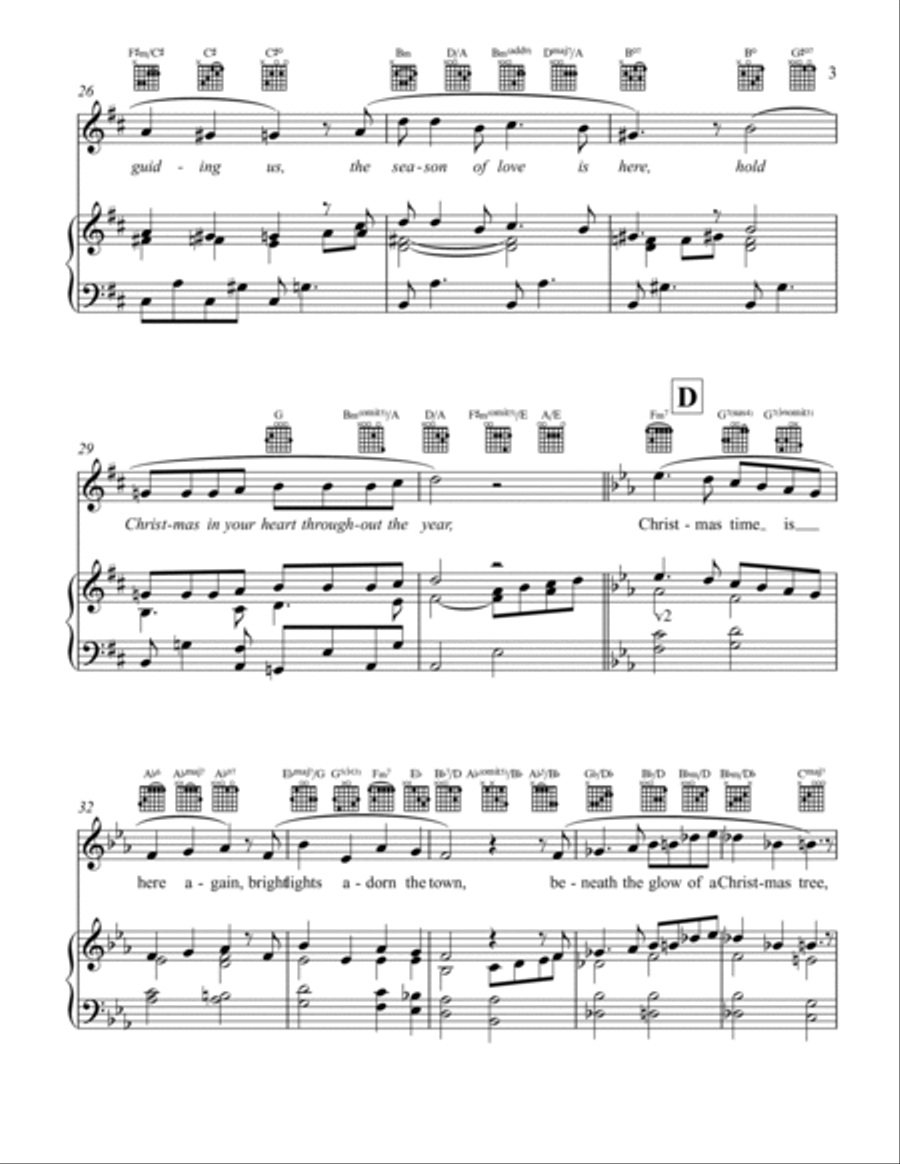 Hold Christmas In Your Heart Piano, Vocal, Guitar scores gallery preview page 3