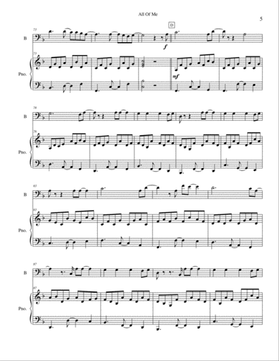 All Of Me Bassoon scores gallery preview page 5