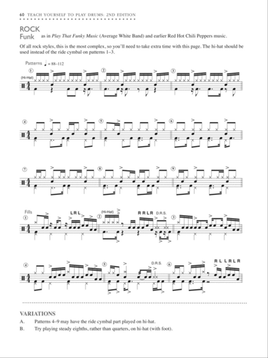 Alfred's Teach Yourself to Play Drums Drum Set scores gallery preview page 7