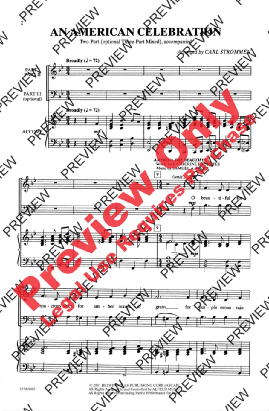 An American Celebration An American Celebration 3-Part scores gallery preview page 2