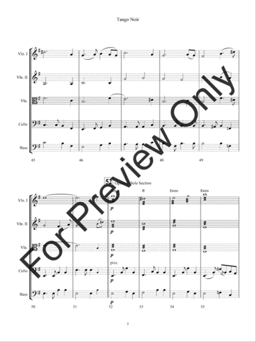Tango Noir (Score) String Orchestra scores gallery preview page 8