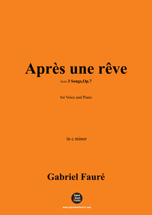 Book cover for G. Fauré-Tristesse,in c minor,Op.6 No.2