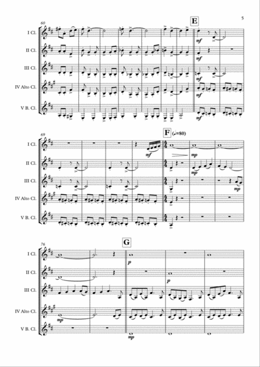 The Polar Express from Warner Bros. Pictures' THE POLAR EXPRESS Clarinet Choir scores gallery preview page 6