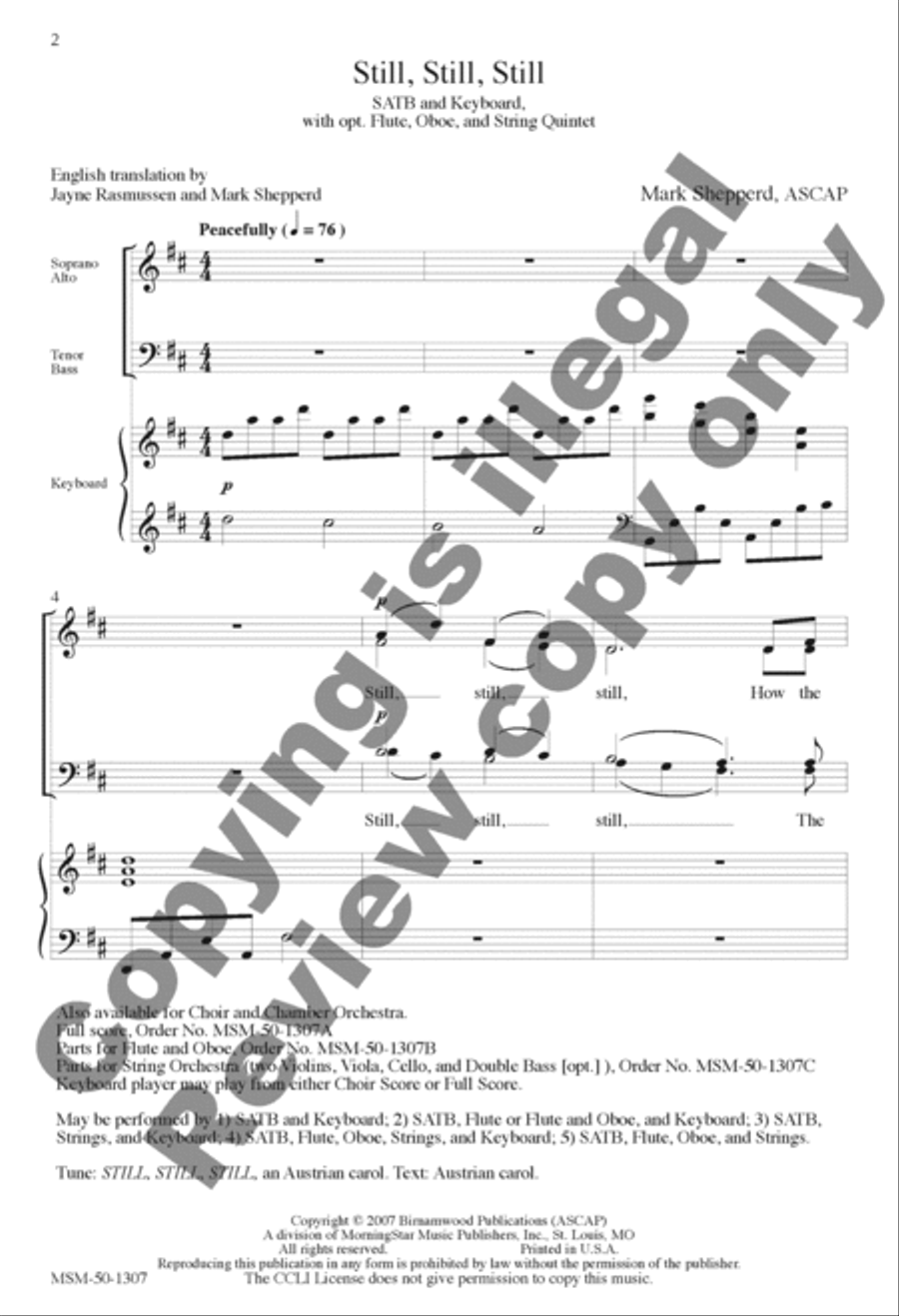 Still, Still, Still 4-Part scores gallery preview page 2