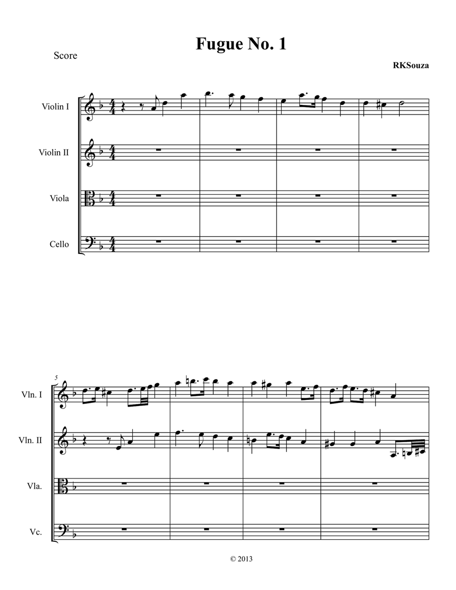 Fugue No. 1