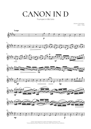 Canon in D (Trumpet Solo) - Johann Pachelbel