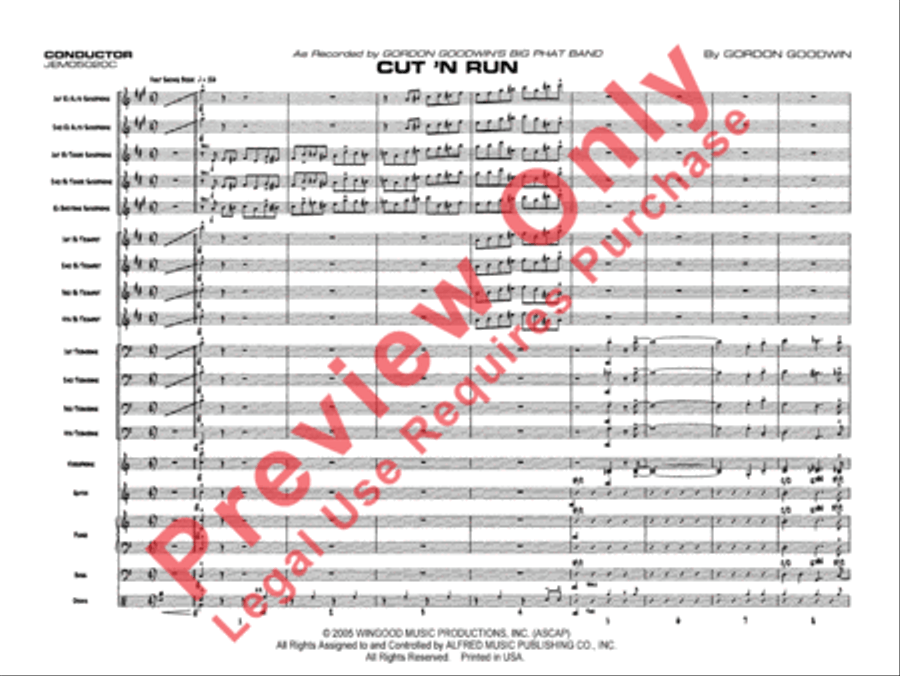 Cut 'n Run Jazz Ensemble scores gallery preview page 4