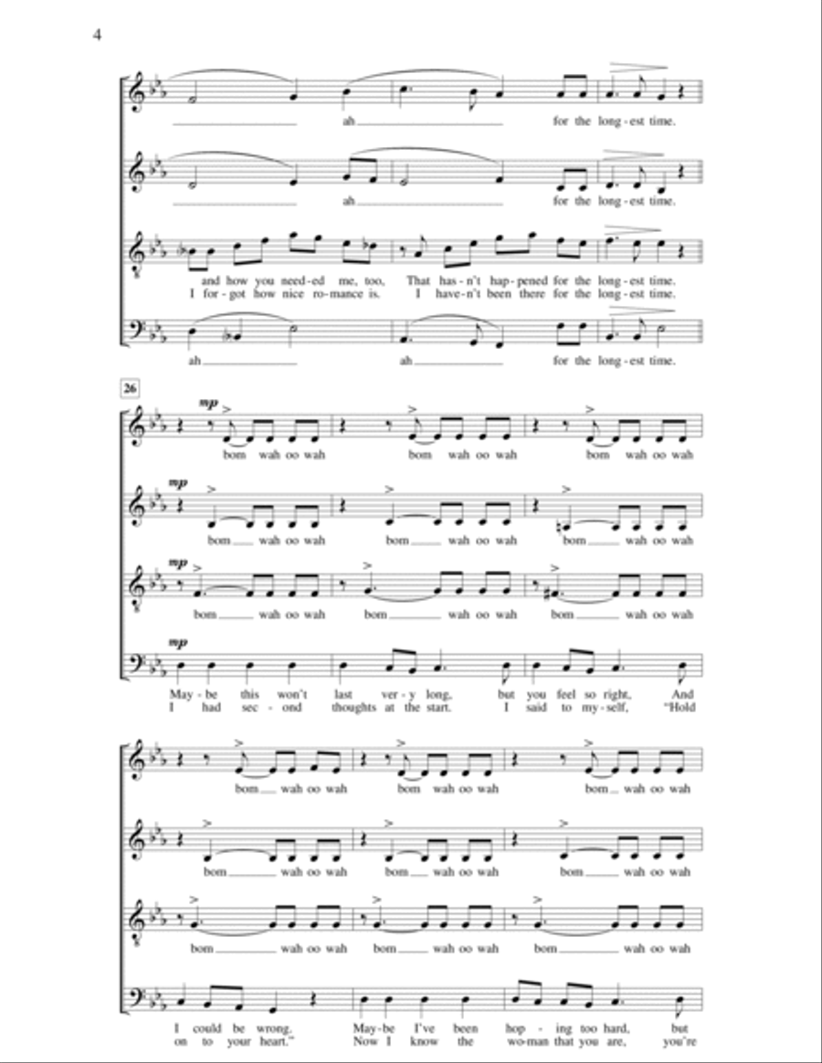 Longest Time 4-Part scores gallery preview page 4