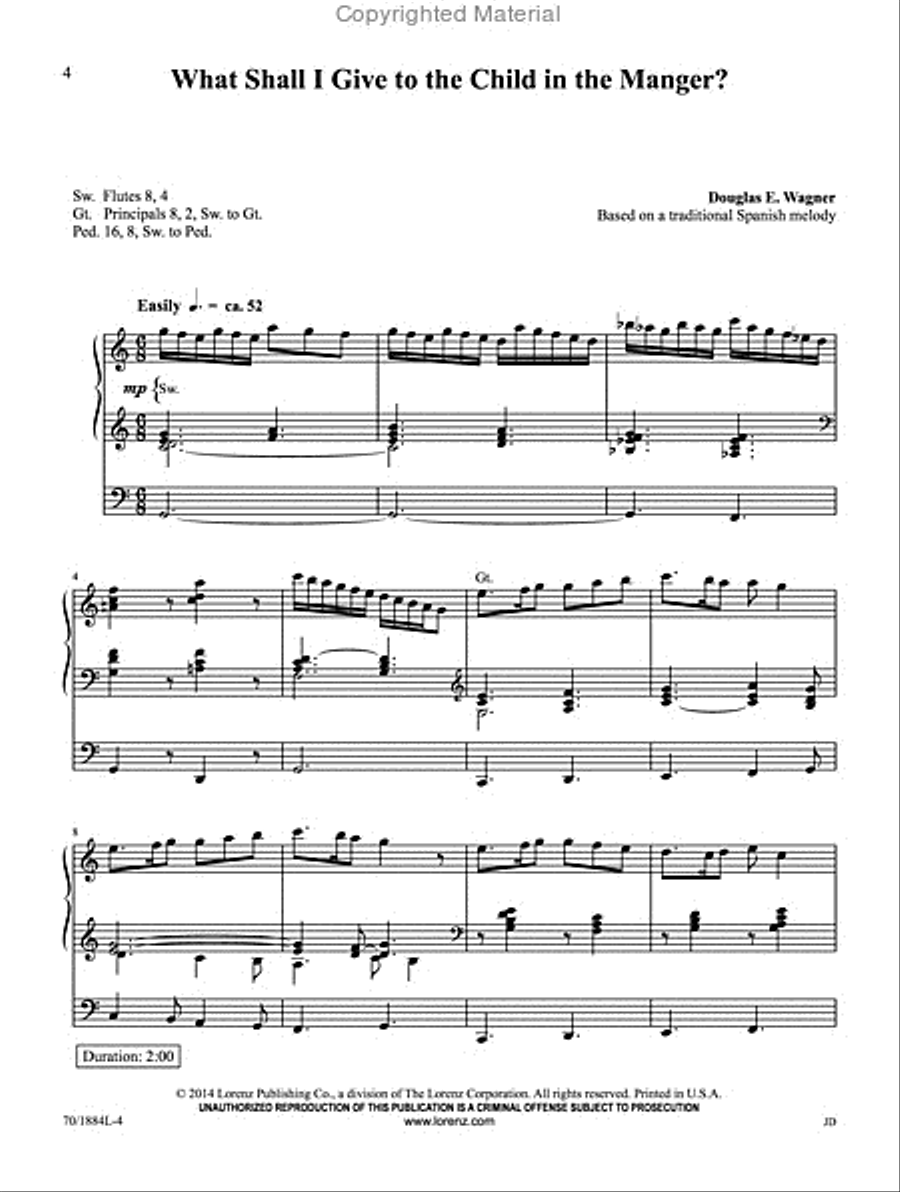 Carols A to Z Organ Solo scores gallery preview page 10