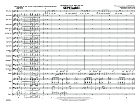 September (Key: C) - Conductor Score (Full Score)