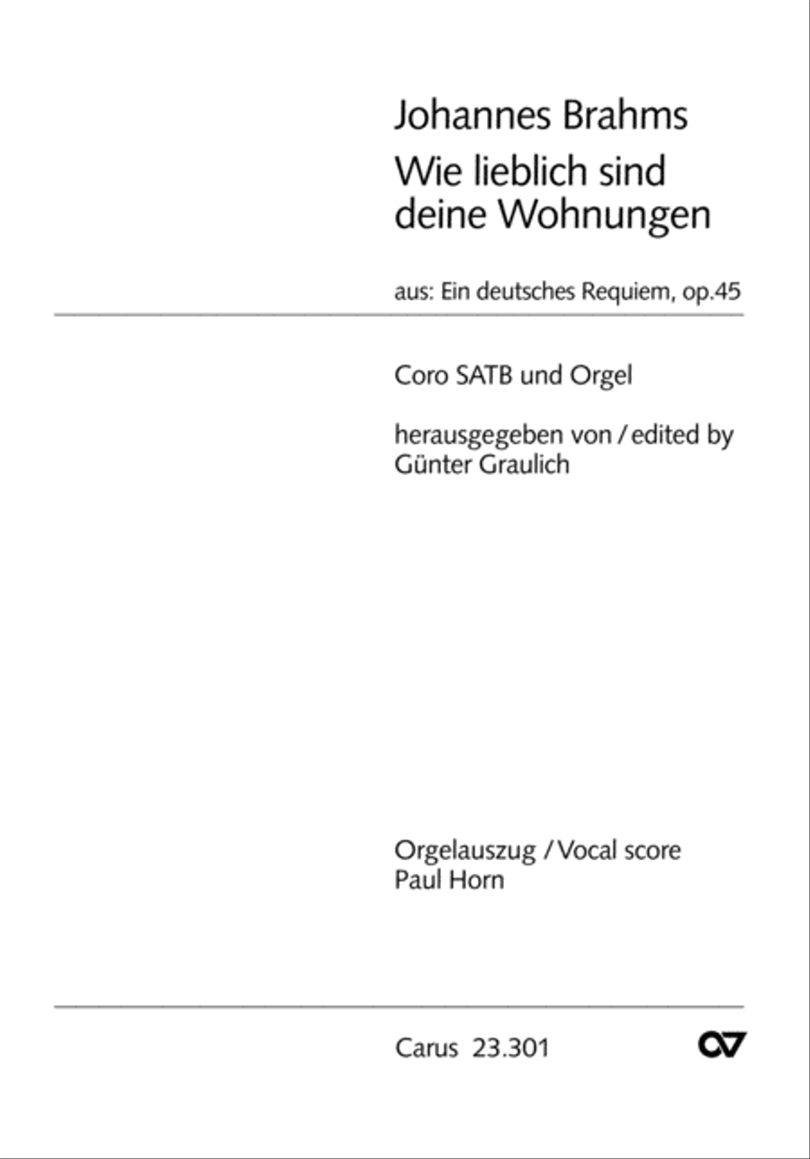 How beautiful is thy dwelling place (Wie lieblich sind deine Wohnungen) 4-Part scores gallery preview page 2