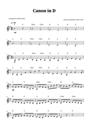 Book cover for Canon in D - Trumpet Solo (+CHORDS)