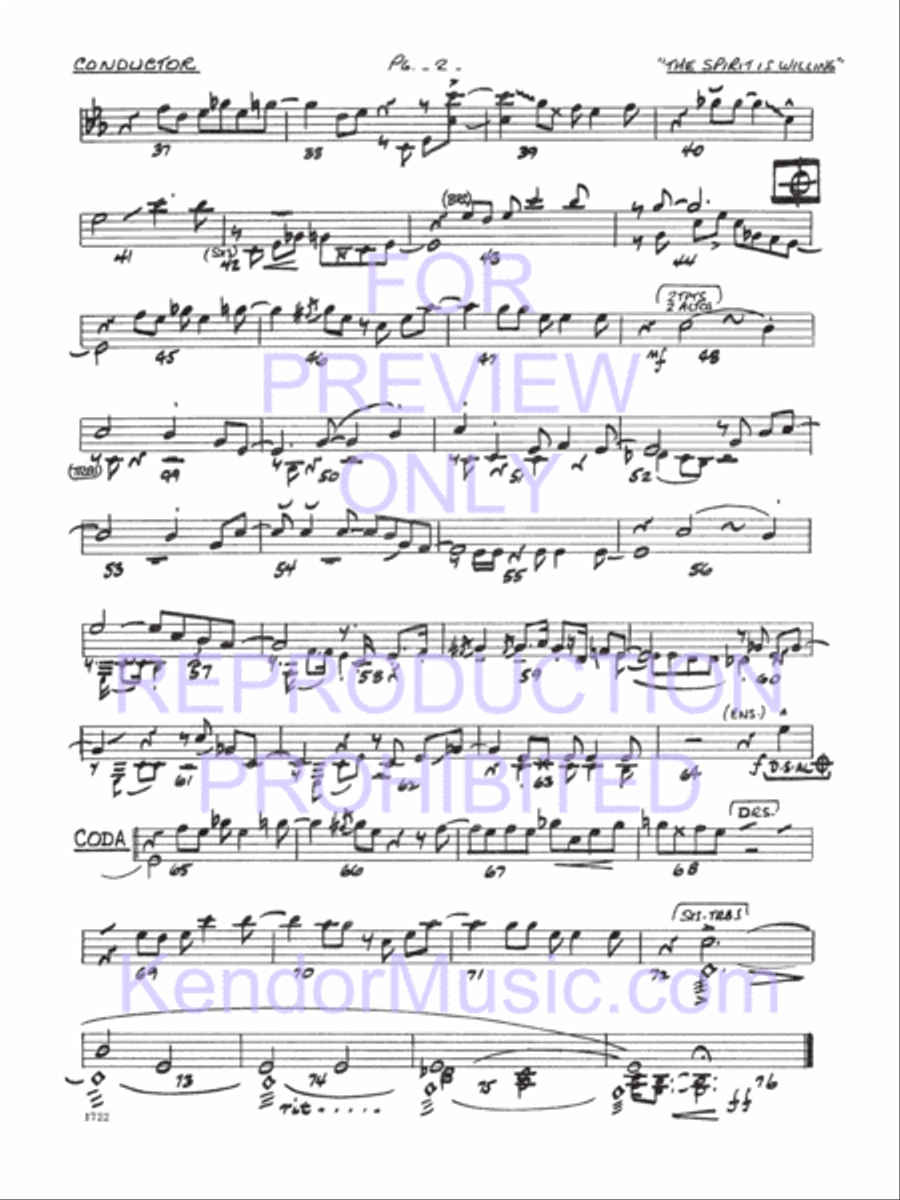 Spirit Is Willing, The Jazz Ensemble scores gallery preview page 3
