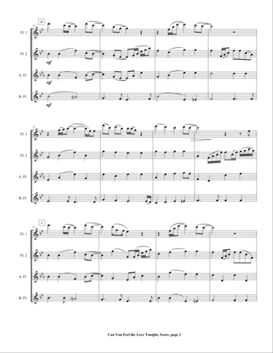 Can You Feel The Love Tonight Woodwind Ensemble scores gallery preview page 6