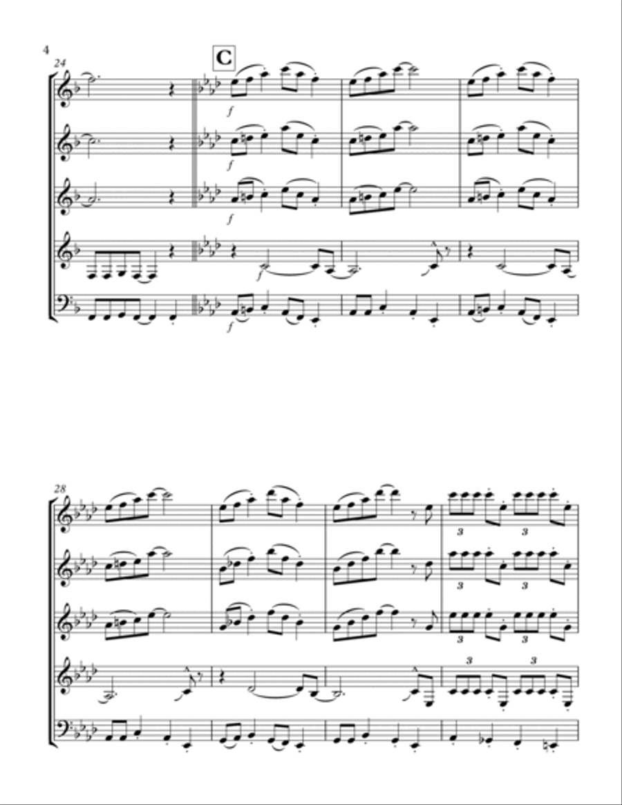 Harlem Love Call: Wind Quintet Woodwind Quintet scores gallery preview page 4
