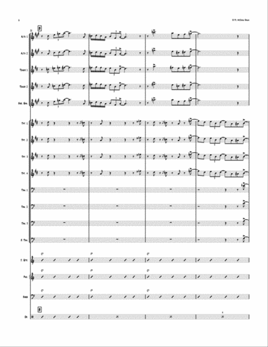 50 Piece McChow Down Jazz Ensemble scores gallery preview page 6