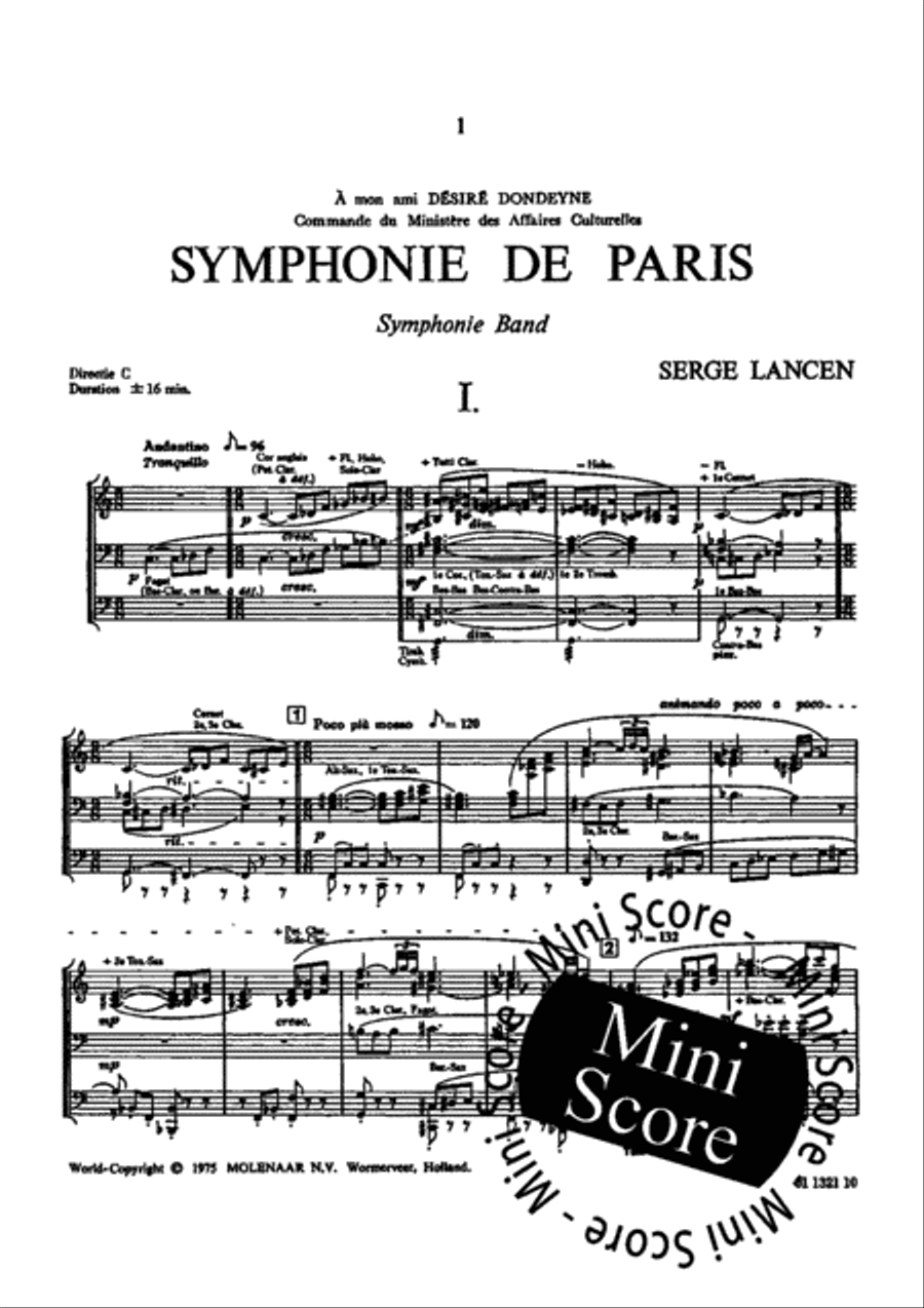 Symphonie de Paris Concert Band scores gallery preview page 5