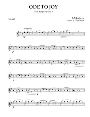 Book cover for Ode To Joy (from Symphony No. 9) for String Quartet
