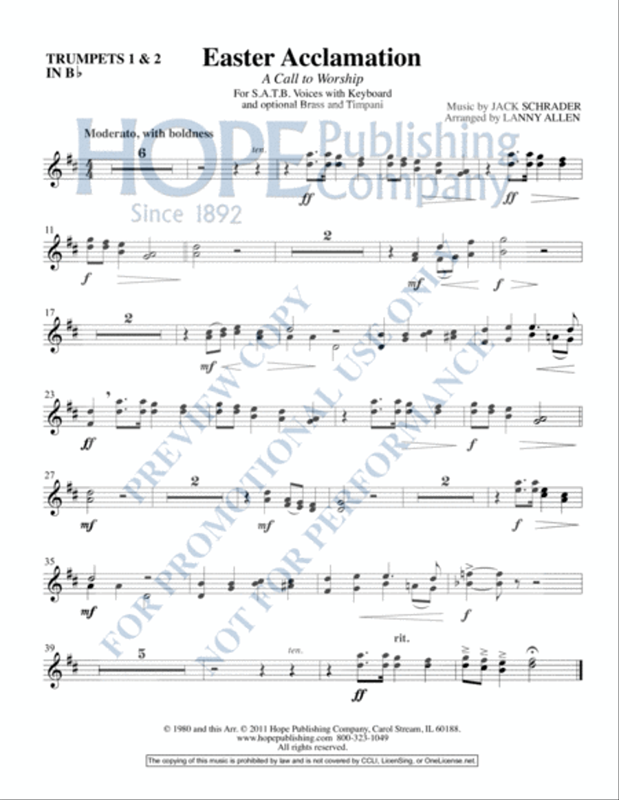 Easter Acclamation Choir scores gallery preview page 14