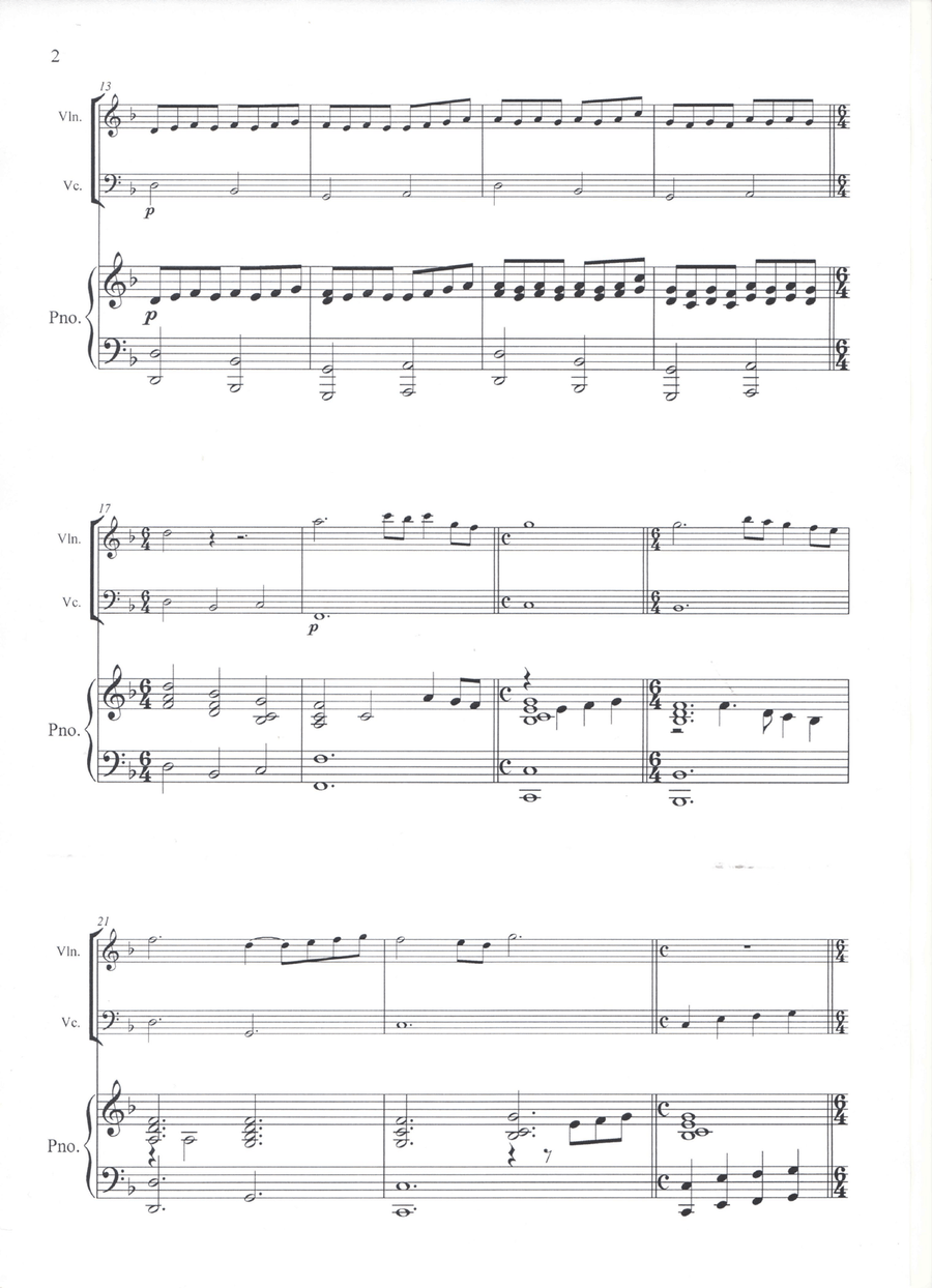Caresse Sur L'océan Piano Trio scores gallery preview page 2
