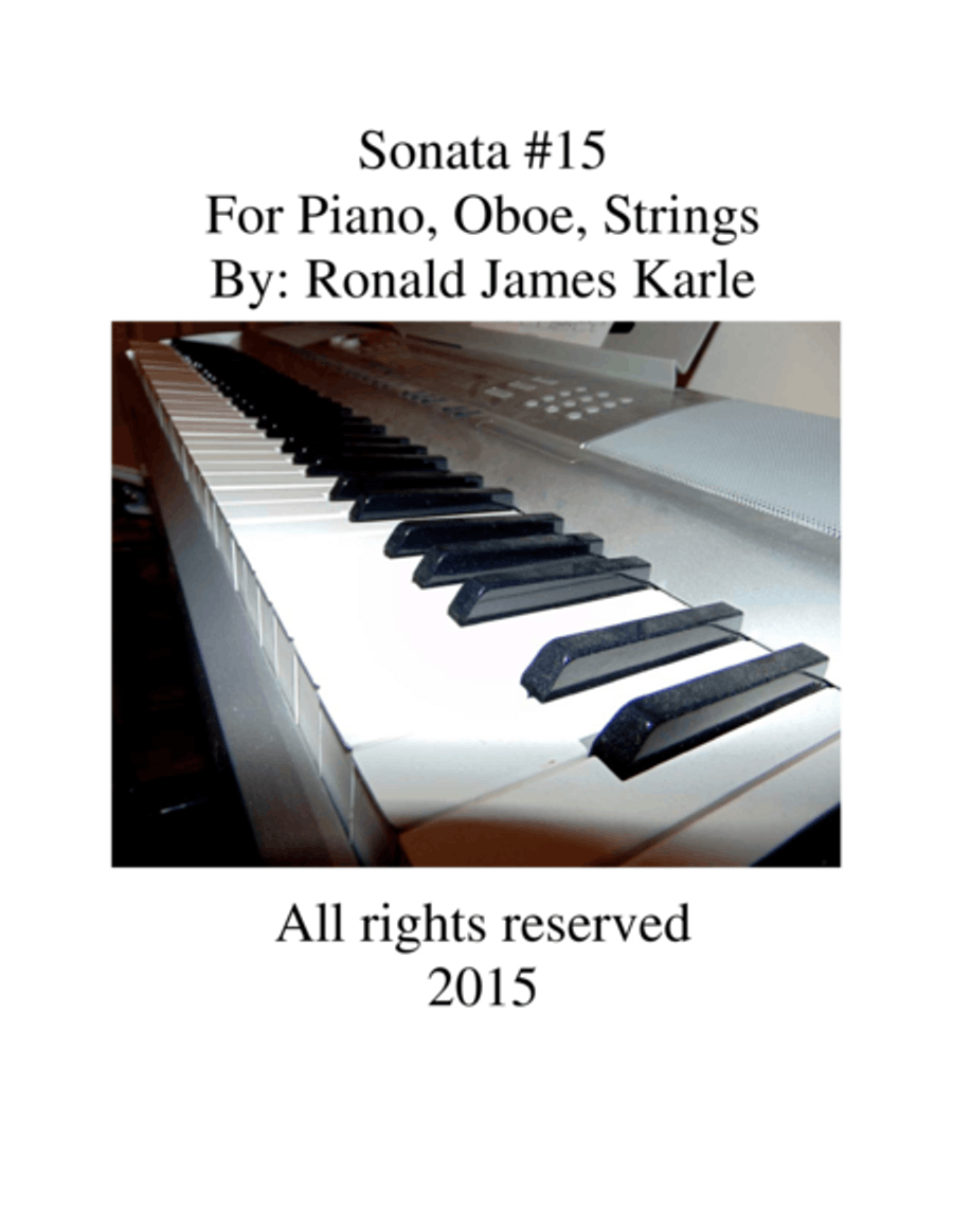 Sonata #15 by: Ronald James Karle Woodwind Duet scores gallery preview page 1