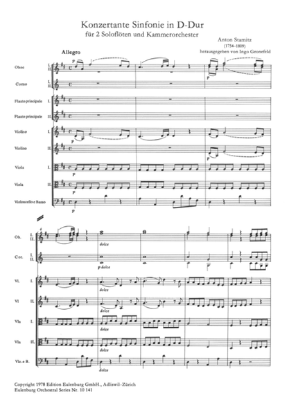 Concertante symphony for 2 flutes