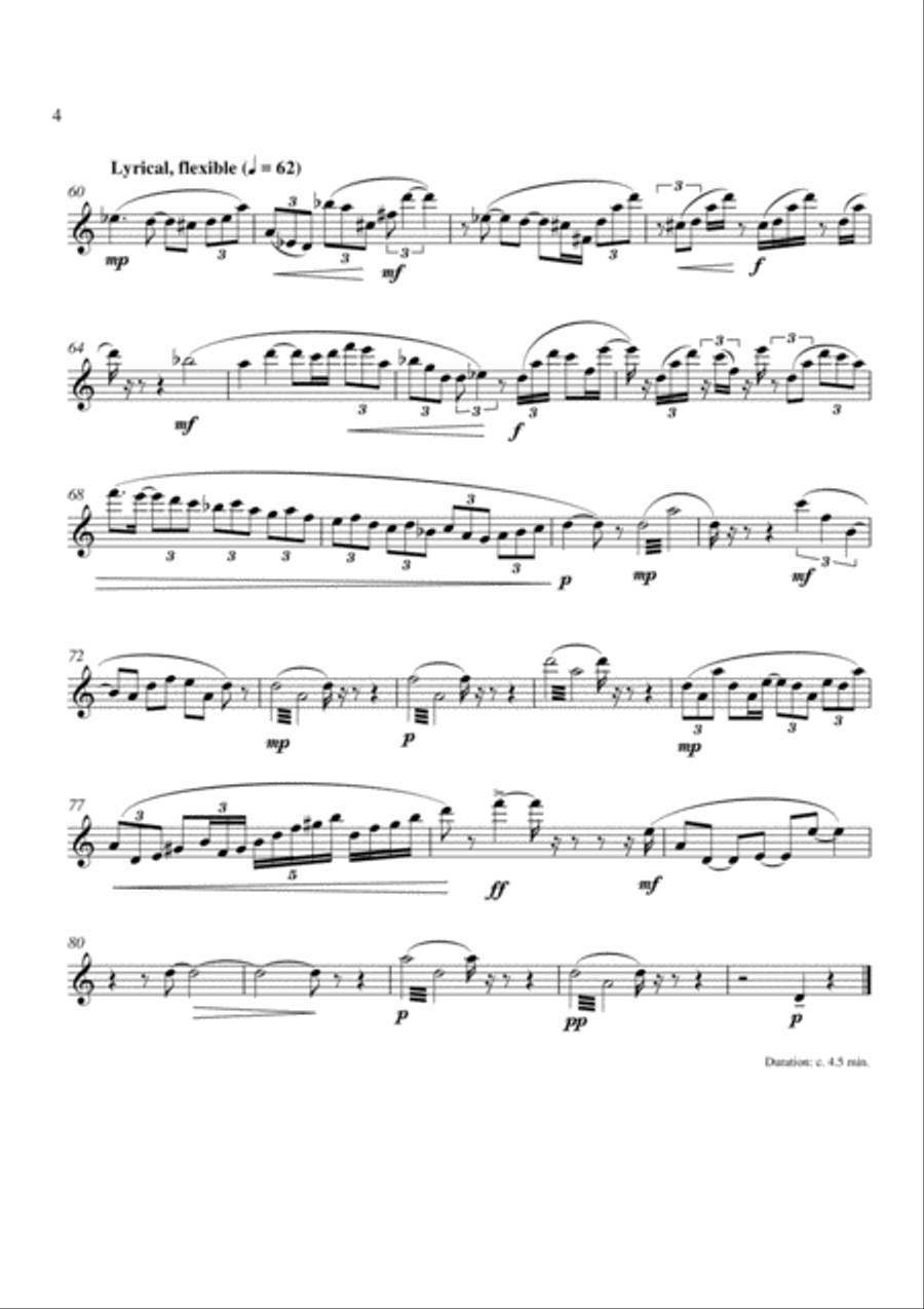 Carson Cooman: Ancient Airs (2004) for solo soprano saxophone Soprano Saxophone scores gallery preview page 4