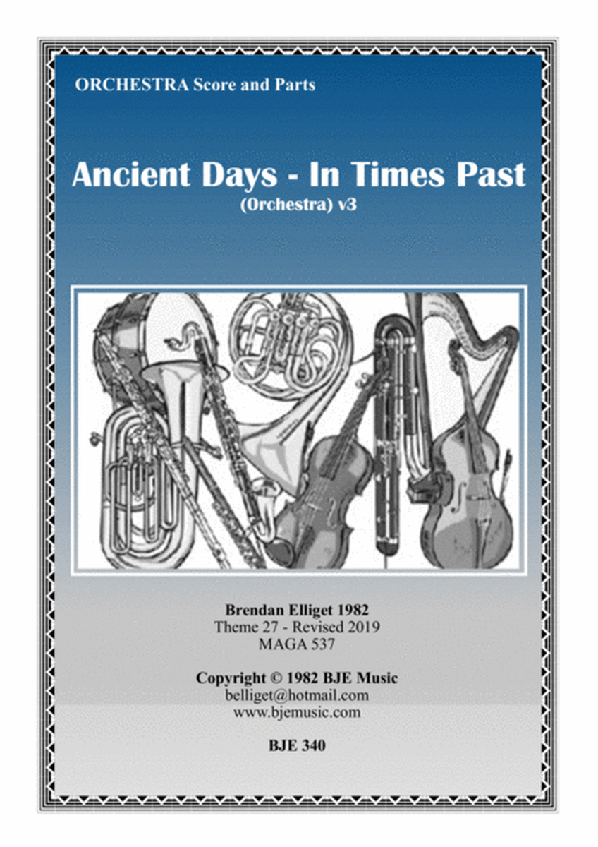 Ancient Days - In Times Past Orchestra Score and Parts PDF image number null