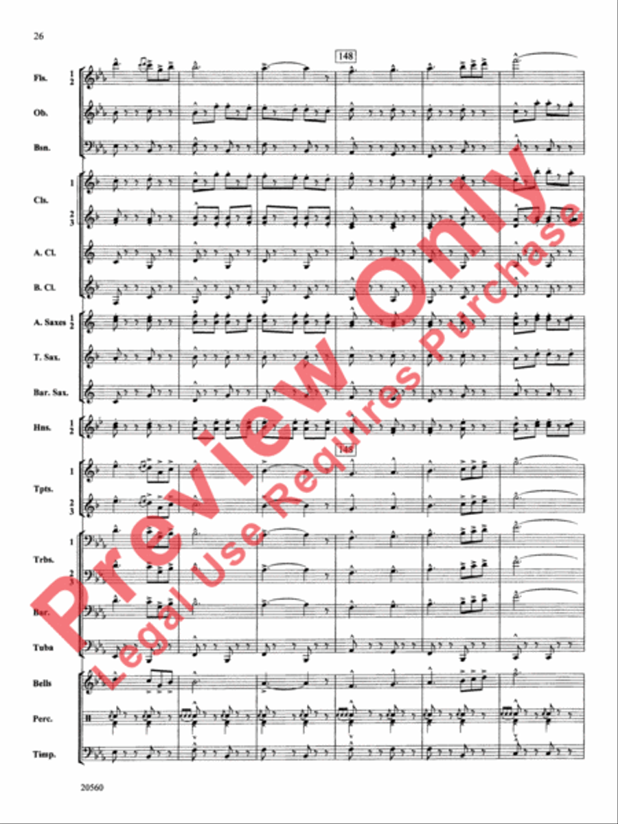 Marche Lorraine Concert Band scores gallery preview page 27