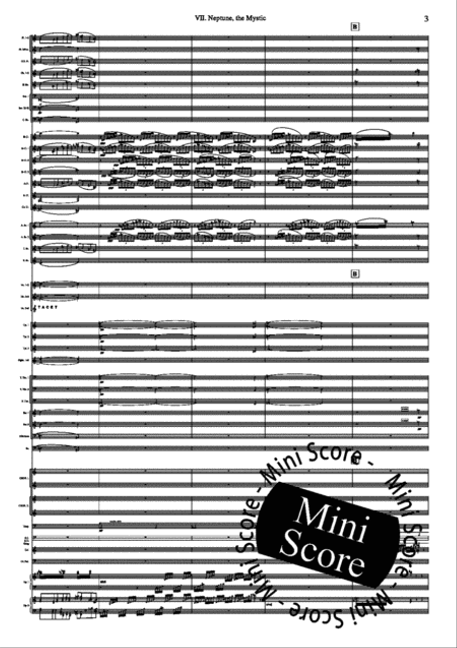 The Planets Concert Band scores gallery preview page 135
