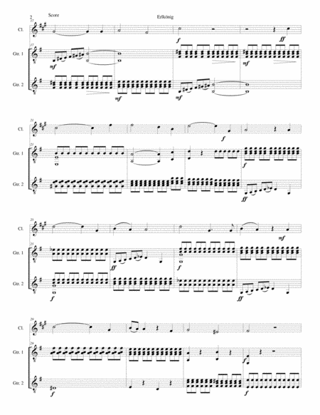 Erlkönig (The Erlking) for clarinet and 2 guitars image number null